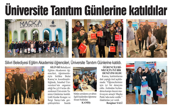 Üniversite Tanıtım Günlerine katıldılar