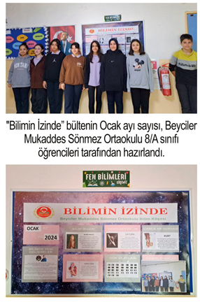 “Bilimin İzinde” bültenin Ocak ayı sayısı çıktı