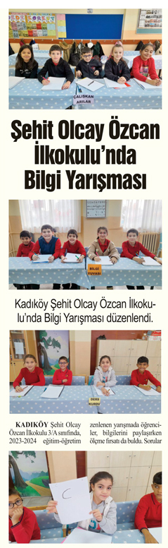 Şehit Olcay Özcan İlkokulu’nda  Bilgi Yarışması