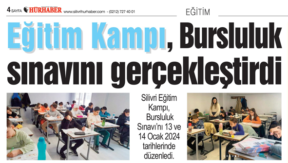 Eğitim Kampı, Bursluluk sınavını gerçekleştirdi