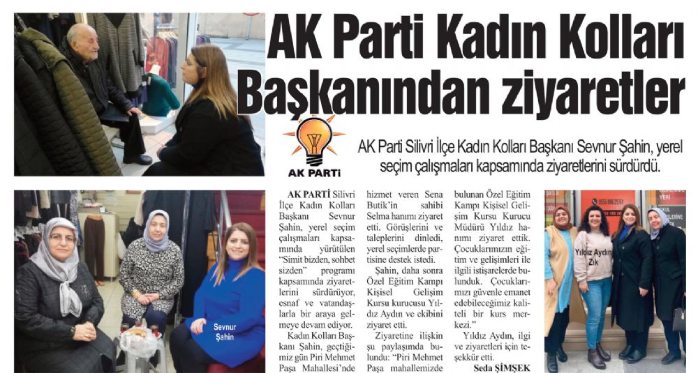 AK Parti Kadın Kolları Başkanından ziyaretler