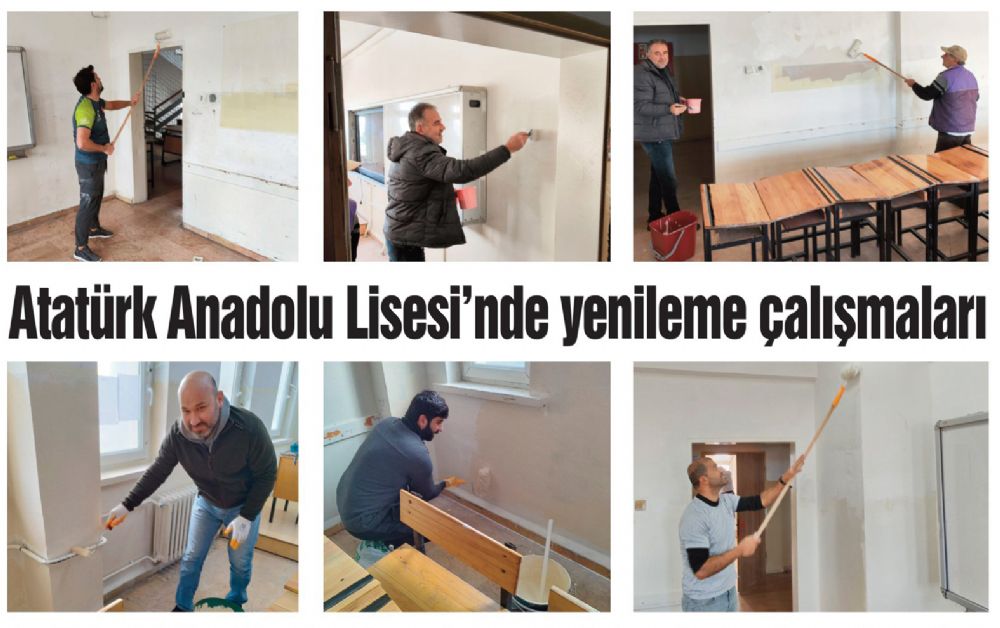 Atatürk Anadolu Lisesi’nde yenileme çalışmaları