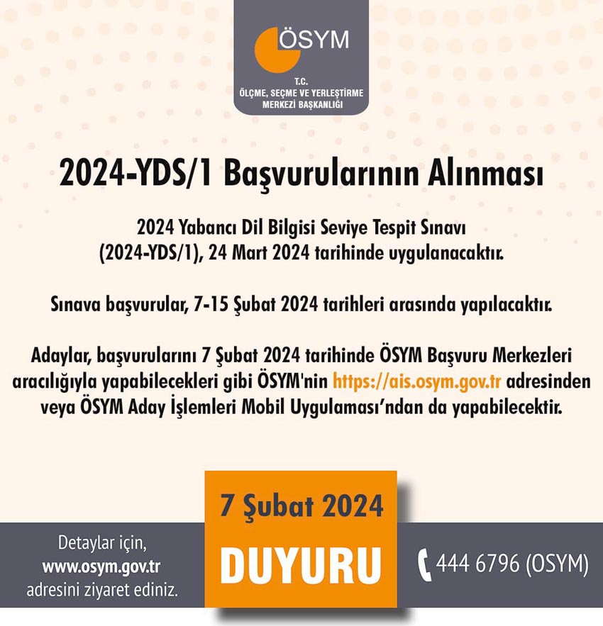 Yabancı Dil Bilgisi Seviye Tespit Sınavı