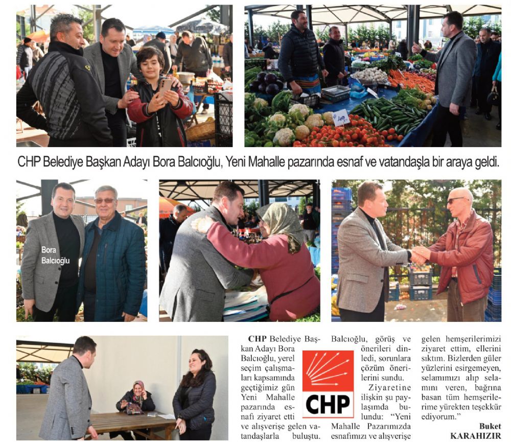Yeni Mahalle’de esnaf ve vatandaşla bir arada