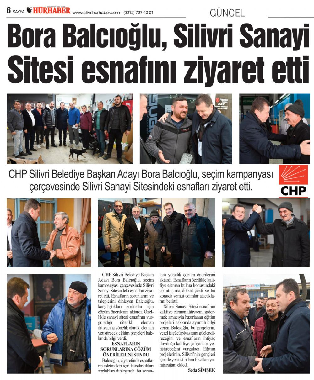 Bora Balcıoğlu, Silivri Sanayi Sitesi esnafını ziyaret etti