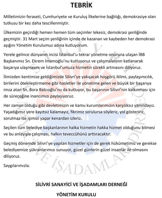 SİAD’tan yerel seçim açıklaması