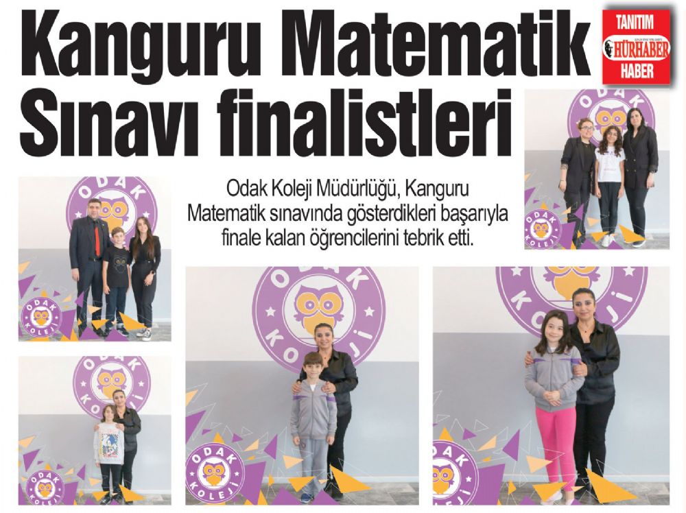 Kanguru Matematik Sınavı finalistleri