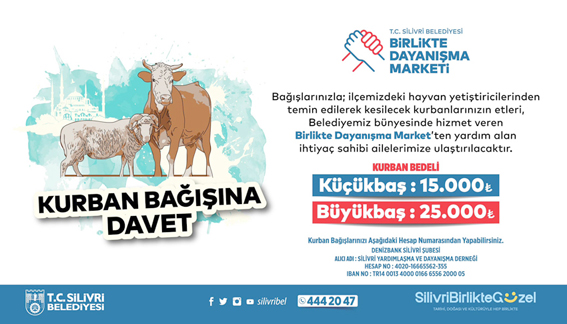 Silivri Belediyesi Birlikte Dayanışma Marketi kurban bağışlarınızı bekliyor