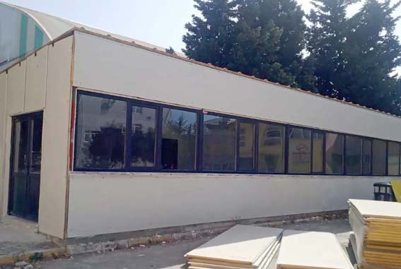 Okul kantininde son aşamaya gelindi
