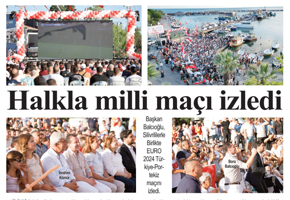 Halkla milli maçı izledi