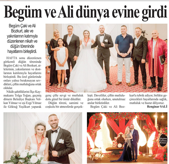 Begüm ve Ali dünya evine girdi