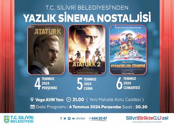 Ücretsiz Yazlık Sinema Gösterimi başlıyor