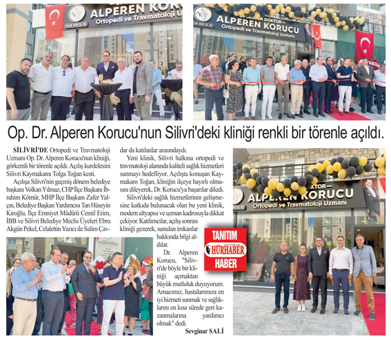 Op. Dr. Alperen Korucu’nun kliniği açıldı