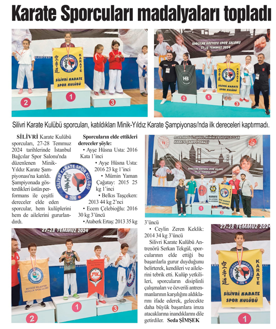 Karate Sporcuları madalyaları topladı