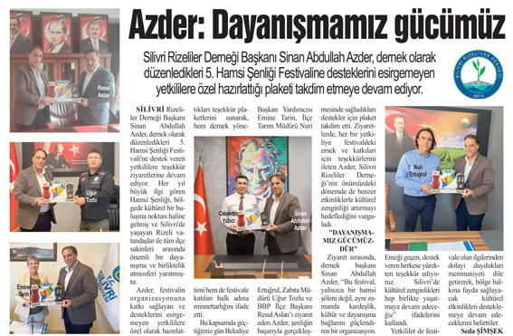 Azder: Dayanışmamız gücümüz