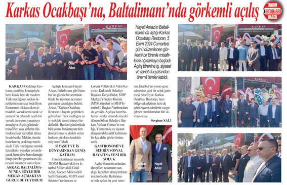 Karkas Ocakbaşı’na, Baltalimanı’nda görkemli açılış